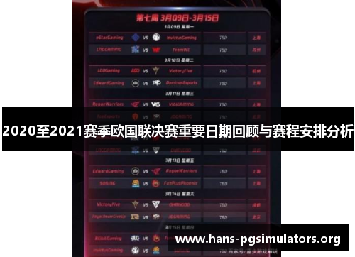 2020至2021赛季欧国联决赛重要日期回顾与赛程安排分析 2020至2021赛季欧国联决赛重要日期回顾与赛程安排分析